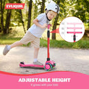 Kids Scooter,Lighted Wheels and 3 Adjustable Height Handlebars Scotters for Kids 3-12,3 Wheel Toddler Kick Scotter for Boys & Girls up to 132 Lbs. by TinyTreasures Baby Boutique