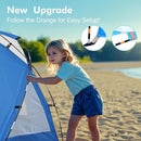 Beach Tent, Portable Sun Shelter for 2/3/4/6-8 Person with UPF 50+ UV Protection, Easy Setup Waterproof Beach Shade Canopy Cabana for Family Outdoor and Picnics, Fishing with Carrying Bag by TinyTreasures Baby Boutique