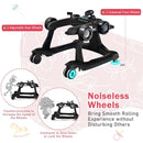 BABY JOY 4-in-1 Baby Walker, Foldable Activity Walker with Adjustable Height & Speed, Music, Lights, Anti-Rollover, Toddler Push Walker, Baby Walker with Wheels for Boys Girls 6-18 Months (Black) by TinyTreasures Baby Boutique