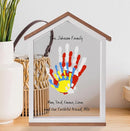 Exclusive House Shaped Family Handprint Kit; Unique DIY Keepsake, Complete Set, Meaningful Gift for Home Decor, Family Craft & Memory Making (House Shape) by TinyTreasures Baby Boutique