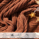 lifein Throw Blanket for Couch, Soft Boho Decor Bed Throw,Cozy Burnt Orange Chenille Knitted Small Farmhouse Lightweight Throw for Spring(Rust,60 * 80") by CozyNest Decor