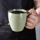 GBHOME Ceramic Coffee Mugs Set of 6, 12oz Stoneware Coffee Mugs Set For Dad Mom Women MEN, Light Weight Coffee Cups for Latte/Tea/Beer/Hot Cocoa, Dishwasher & Microwave Safe, Pastel Green by CozyNest Decor