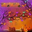 [ Timer & 8 Modes ] 6 Ft 54LED Halloween Willow Vine Twig Decor Branches Garland Decorations Orange ＆ Purple ＆ Green Lights -Battery Operated Garland for Indoor Wall Fireplace Halloween Decorations by CozyNest Decor
