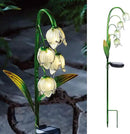 VCUTEKA Solar Garden Decor Stake Outdoor Light Glass Flower Stake for Yard Lawn Decor Backyard Decorations by GreenHaven Gardens
