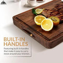 Handcrafted Walnut Wood Cutting Board 12x8, Non Toxic Kitchen Chopping Board with Juice Groove Charcuterie Serving Board, Eco & Knife Friendly Small Wooden Cutting Boards for Kitchen, Restaurant Use by CozyNest Decor