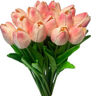 15pcs Real Touch Tulips PU Artificial Flowers Fake Tulips Flowers for Arrangement Wedding Party Easter Spring Home Dining Room Office Decoration by CozyNest Decor