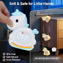 Alarm Clock for Kids with Night Light, Sleep Training Clock Time to Wake Clock, Rechargeable Silicone Light for Bedroom, Perfect Sleep Companion for Boys Girls, Blue Pony by TinyTreasures Baby Boutique