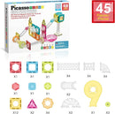 PicassoTiles Magnet Tiles Building Block Travel Size Magnetic Marble Run Construction Toy Set Mini Diamond Marble Racetrack Building Blocks Playset Education STEM Learning Kit Boy Girl 3+ PTMG45 by TinyTreasures Baby Boutique