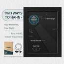 5x7 Picture Frame 3 Pack - Black Woodgrain, Solid Wood & HD Tempered Glass, Table Display or Wall Hanging by CozyNest Decor
