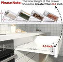 MIUKAA Clear Acrylic Spice Drawer Organizer, 4 Tier- 2 Set Expandable From 13" to 26" Drawer Seasoning Organizer, Kitchen Spice Rack Tray for Drawer/Countertop (Jars not included) by CozyNest Decor