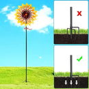 Sunflower Wind Spinners, 360 Degrees Swivel Metal Wind Sculptures, 76" Large Garden Pinwheels for Yard Lawn Patio Decor by GreenHaven Gardens