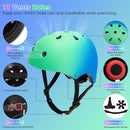 Color Gradient Adjustable Kids Bike Helmet Toddler Skateboard Helmets Boys Girls Child Ventilation Helmet for Multi-Sports Skating Cycling Scooter Balance by TinyTreasures Baby Boutique
