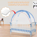 Crib Tent to Keep Baby from Climbing Out - Crib Net to Keep Baby in - Pop Up Breathable Cribs Cover - Canopy with Upgrade Strong Mesh and Durable Zipper (Blue, Lager) by TinyTreasures Baby Boutique