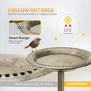 VIVOHOME 28 Inch Height Polyresin Lightweight Antique Outdoor Garden Bird Bath Copper by GreenHaven Gardens