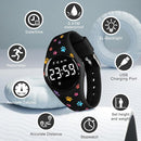 Kids Watches for Girls Boys Digital Sport Watch with Step Counter Pedometer Vibration Alarm Clock, No App Waterproof Fitness Tracker Kids Watch Boys Girls Teens Students Ages 5-16 by TinyTreasures Baby Boutique