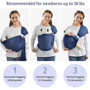 CUBY Water Baby Sling Carrier Lightweight Breathable Mesh Baby Wraps Carrier Adjustable Ring Sling Quick-Drying Baby Carriers Sling for Newborn Toddler Summer Swimming Pool Beach(Dark Blue) by TinyTreasures Baby Boutique
