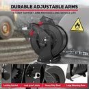 Retractable Fuel Hose Reel with Refueling Nozzle 1" x 50ft Spring Driven Diesel Hose Reel 300 PSI Industrial Auto Swivel Heavy Duty Steel Construction Reel for Ship Vehicle Tank Truck, Black by GreenHaven Gardens