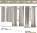 RAIN CITY Extra Wide Curtains 90 Inch Long 2 Panels,Total 140 in Wide Boho Noise Reduction Window Burlap Track System Curtain Panels for Country Villa Back Tab Pleat Tape with Hooks,Linen Beige 70x90 by CozyNest Decor