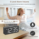 DreamSky Wooden Digital Alarm Clock for Bedroom - Loud Alarm Clock for Heavy Sleepers with Volume Control, Desk Clocks for Living Room with Large Numbers, Dimmer, DST, Wood Decor (Adapter Powered) by TinyTreasures Baby Boutique