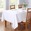 sancua Rectangle Tablecloth - 54 x 108 Inch - Stain and Wrinkle Resistant Washable Polyester Table Cloth, Decorative Fabric Table Cover for Dining Tables, Buffet Parties and Camping, White by CozyNest Decor