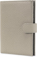RFID Passport Holder Travel Wallet for Women, Leather Passport Cover Wallet with Card Holders SIM Slots,Zippered Coins Pocket and Cash Slot Slim Compact Travel Wallet (Eephant Grey) by TinyTreasures Baby Boutique