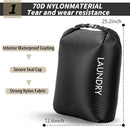 Travel Laundry Bag, Vacuum Compression Dirty Clothes Travel Bag Waterproof Wet Dry Bags Large Capacity Space Saver Bags Reusable Camp Clothes Organizer for Sports College Dorm Laundromat (1 Pcs )Black by TinyTreasures Baby Boutique