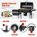 Devoko Charcoal Grill, Outdoor BBQ Grill with Offset Smoker and Side Table for Garden and Parties by GreenHaven Gardens