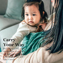 Ring Sling Baby Carrier, Soft Linen Cotton Baby Sling Carrier Newborn to Toddler, Baby Wrap Carrier for Plus Size Parents, Perfect Shower Gift, Green by TinyTreasures Baby Boutique