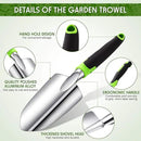 2 Pcs Garden Trowel Hand Shovel Tool Soil Scoop with Soft Rubberized Non Slip Handle Aluminum Alloy Potting Shovel for Digging Planting (Yellow, Green) by GreenHaven Gardens