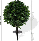 24" Outdoor Evergreens in Outdoor Artificial Shrub Potted Plant Plant for Indoor Porch of Home and Office 2 Pieces a Set Topiary Trees Faux Boxwood with Spike. Easy to Push in The Ground by GreenHaven Gardens