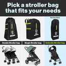 V VOLKGO Stroller Bag for Airplane, Large Cover for Airtravel, Jogger & Umbrella Stroller Cover for Travel - Fits Most Sizes, Gate Check Bag, Heavy Duty Durable Infant carrier covers for Air Travel by TinyTreasures Baby Boutique