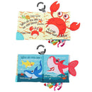 Fish Baby Books Toys, Touch Feel Cloth Crinkle Books for Babies,Baby Infant Toys 0-6, 6-12, 12-18 Months,Early Learning Education Toys,Shower Baby Gifts for Boys Girls,Teething,Mirror,Shark Ocean Book by TinyTreasures Baby Boutique