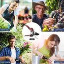 BUGUI 8" Heavy-Duty Pruning Shears, Professional Bypass Gardening Scissors, 1" Cutting Capacity, Sharp Garden Clippers with Low-friction Painted Stainless Steel Blade (Red) by GreenHaven Gardens