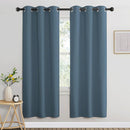 NICETOWN Blackout 72 inch Curtains for Kids Room, Grommet Room Darkening Thermal Insulated Solid Window Treatments Sound Reducing for Bedroom, 2 Panels, W37 x L72, Smoky Blue by TinyTreasures Baby Boutique