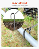VEVOR Rebar Stakes, 12-Inch, Heavy-Duty 0.4 in Diameter J Hook, Galvanized Steel Ground Anchors with Chisel Point End & Rust-Resistant Coating, for Gardening Support, Fence, Camping Tents (16-Pack) by CozyNest Decor