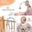 DINGLE DANGLE - Baby Gift Set - 3 in 1 Diaper Changing Helper Headband, Baby Mobile, & Sensory Rattle; Newborn Essentials Must Haves - Great Baby Registry or Shower Gift - Featured on Shark Tank by TinyTreasures Baby Boutique