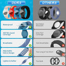 Waterproof Air Tag Bracelet for Kids (4 Pack), Soft Nylon Hidden Air Tag Wristband Full Cover Lightweight GPS Tracker Holder Compatible with Apple AirTag Band for Toddler (Black/Blue/ 2 Rainbow) by TinyTreasures Baby Boutique