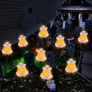 Halloween Ghosts Pathway Marker Lights, 7Ft C7 LED Outdoor Halloween Decorations String Lights Waterproof with 4 White Ghost Walkway Lights Plug in for Outdoor Halloween Party Garden Patio Garden Lawn by GreenHaven Gardens