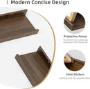 Picture Ledge Shelf, Wood Floating Shelves Set of 4, 24 inch Picture Ledge Shelves, Photo Ledge Nursery Book Shelves Wall Mounted for Living Room Kids' Room Bedroom, Color Walnut by CozyNest Decor