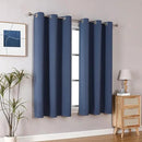 ChrisDowa Small Window Curtains 50 inches Long for Bedroom - Grommet Short Thermal Insulated Room Darkening Curtains for Kitchen (2 Panels, Stone Blue, 29 x 50 Inch) by CozyNest Decor