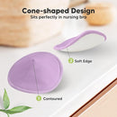 Organic Nursing Pads - 14 Washable Viscose Derived from Bamboo Breastfeeding Pads, Wash Bag, Reusable Breast Pads for Breastfeeding, Nipple Pads for Breastfeeding Essentials (Violet, L 4.8") by TinyTreasures Baby Boutique