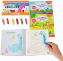 YPLUS Coloring Set for Kids with 24 Crayons 3 Coloring Books, Toddler Painting Kit Peanut Crayon Drawing Books, Washbale Non Toxic Art Craft Supplies for 1-3, 2-4, 4-6 by TinyTreasures Baby Boutique