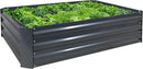 Sunnydaze 11.75" H Raised Metal Garden Bed - Galvanized Raised Garden Bed Outdoor for Vegetables and Flowers - Dark Gray - 4' x 3' Rectangle by GreenHaven Gardens