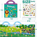 Reusable Sticker Books for Toddlers 1-3, 3 Sets Sticker Books for Toddlers 2-4 Years, Toddler Travel Toys for Kids 2 3 4 Year Old Girls Boys by TinyTreasures Baby Boutique