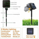 EEW 4-Pack Solar String Lights Outdoor, 400 LED 132FT Solar Christmas Lights with 8 Lighting Modes, Waterproof Green Wire Solar Tree Lights for OutsideXmas Wedding Party Garden Decoration (Warm White) by GreenHaven Gardens