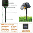 EEW 4-Pack Solar String Lights Outdoor, 400 LED 132FT Solar Christmas Lights with 8 Lighting Modes, Waterproof Green Wire Solar Tree Lights for OutsideXmas Wedding Party Garden Decoration (Warm White) by GreenHaven Gardens