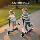 Foldable Children's Electric Scooter (Ages 6-14) - Top Speed 16 km/h, Maximum Range 8 km, 7-inch Illuminated Front Wheel, 6-inch Solid Rear Wheel by TinyTreasures Baby Boutique