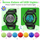 Kids Watch,Boys Watch for 3-15 Year Old Boys,Digital Sport Outdoor Multifunctional Chronograph LED 50 M Waterproof Alarm Calendar Analog Watch for Children with Silicone Band,Kids Gift by TinyTreasures Baby Boutique