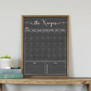Personalized Dry Erase Framed Calendar – Customizable Chalkboard Style Wall Calendar – 18x24 or 24x36 – Non-Glare, Ready to hang dry erase calendar for wall, Made in the USA by TinyTreasures Baby Boutique