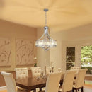 Modern Chrome Crystal Chandelier, 20 Inch Large Ceiling Pendant Light Fixture with 50'' Adjustable Hanging Chain, 5-Light Farmhouse Chandelier for Dining Room, Living Room, Bedroom, Entryway by CozyNest Decor